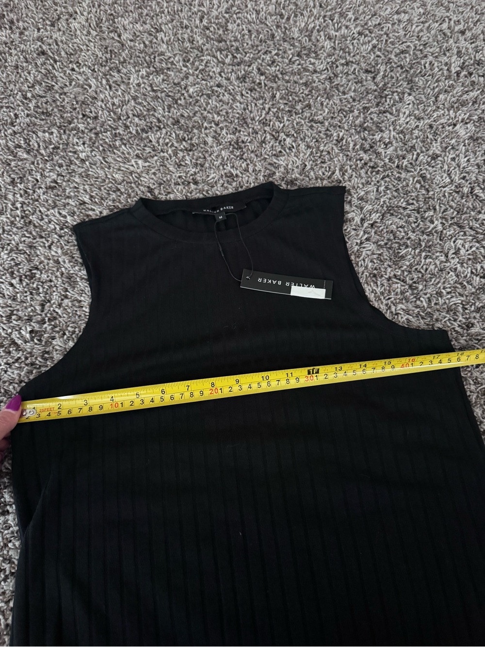 WALTER BAKER Black Abigail Sleeveless Tunic Shirt Top Knit Size M NEW $148 - Picture 10 of 11
